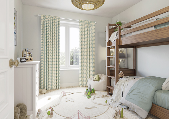 Orla Kiely Solid Stem, Duckegg - Made to Measure Curtains - Image 7